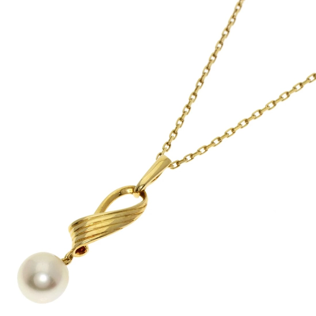 MIKIMOTO AKOYA PEARLNECKLACE K18 YELLOW GOLD: MIKIMOTO Akoya PearlNecklace K18 Yellow Gold Brand: MIKIMOTO Type: Necklace Material: K18 Yellow Gold Color: Gold Size: Stone Size:0.3inch/6.8mm Chain Length:15.7inch/40cm Chain Width:0.4inch/1.0m