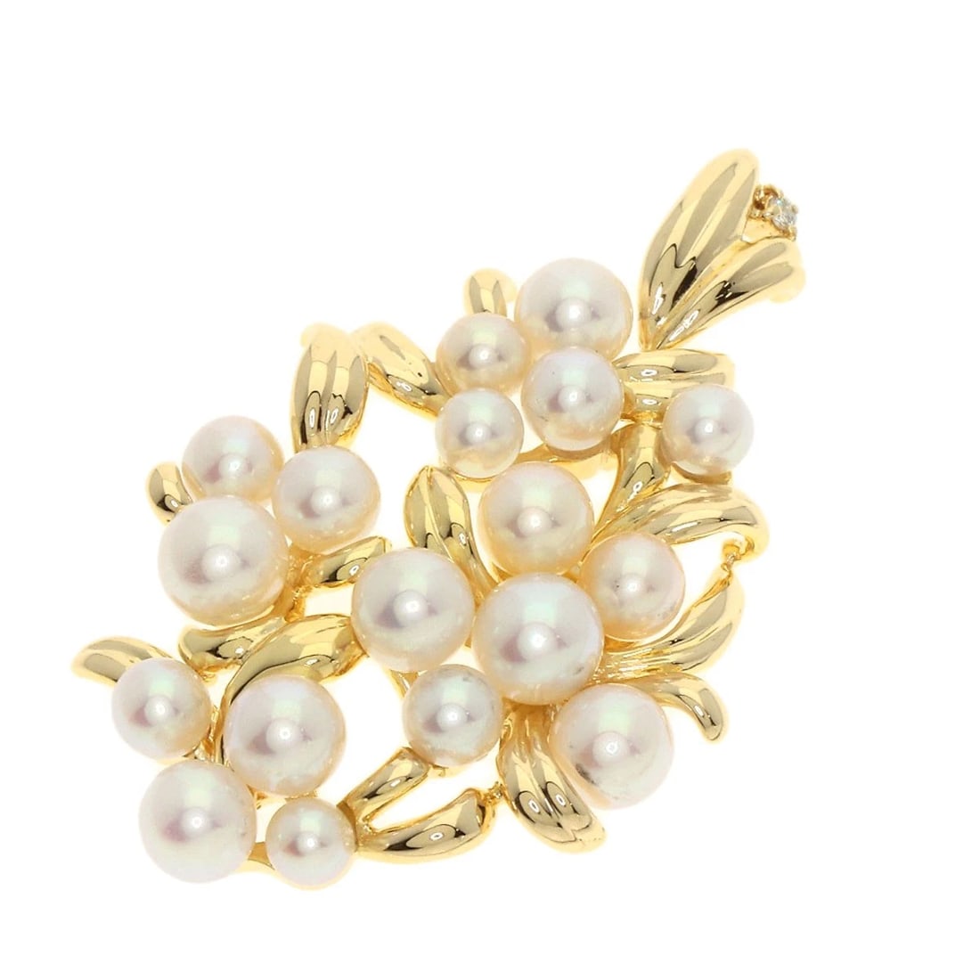 TASAKI PEARLPEARL DIAMOND PENDANT TOP K18 YELLOW GOLD (1 of 2)