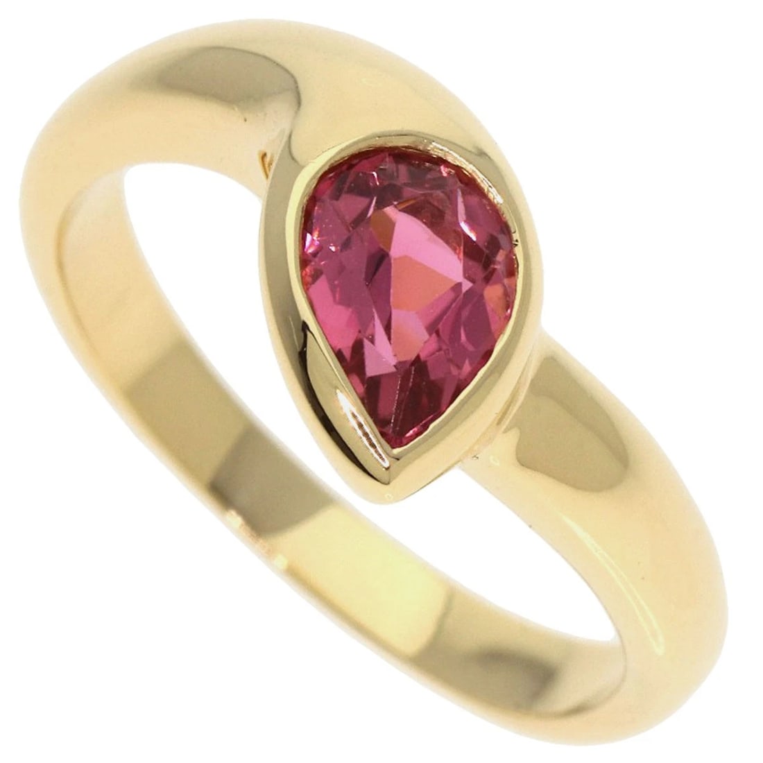 BVLGARI PINK?TOURMALINE RING K18 YELLOW GOLD: BVLGARI Pink?Tourmaline Ring K18 Yellow Gold Brand: BVLGARI Type: Ring Material: K18 Yellow Gold Main Stone Tourmaline Color: Gold Size: 5.5(US) Accessories: None Accessories Notice: When p