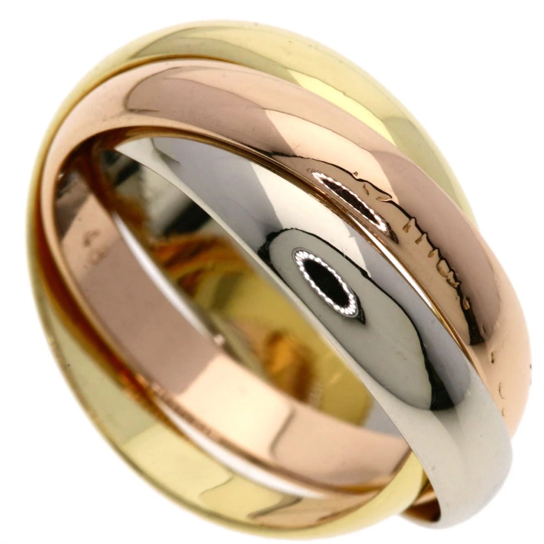 CARTIER TRINITY RING K18 YELLOW GOLD K18 WHITE GOLD (1 of 4)