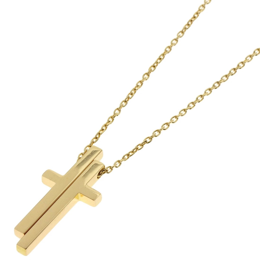 GUCCI SEPARATE CROSS NECKLACE K18 YELLOW GOLD: GUCCI Separate cross Necklace K18 Yellow Gold Brand: GUCCI Type: Necklace Material: K18 Yellow Gold Color: Gold Size: Chain Length:18.5inch/47cm Chain Width:0.4inch/1mm Top Size:1.1inch/29x12.5x2.