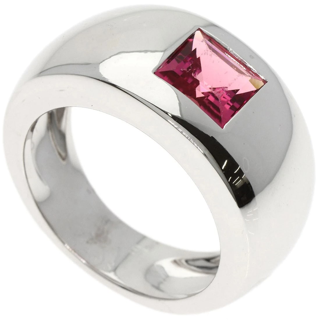 CHAUMET PINK TOURMALINE RING K18 WHITE GOLD: Chaumet Pink Tourmaline Ring K18 White Gold Brand: Chaumet Type: Ring Material: K18 White Gold Main Stone Tourmaline Color: Silver Size: 7.75(US) Accessories: None Accessories Notice: When