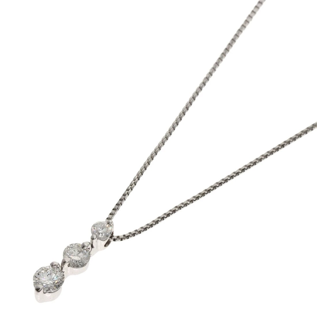 DIAMOND NECKLACE K18 WHITE GOLD 18K YELLOW GOLD (1 of 3)