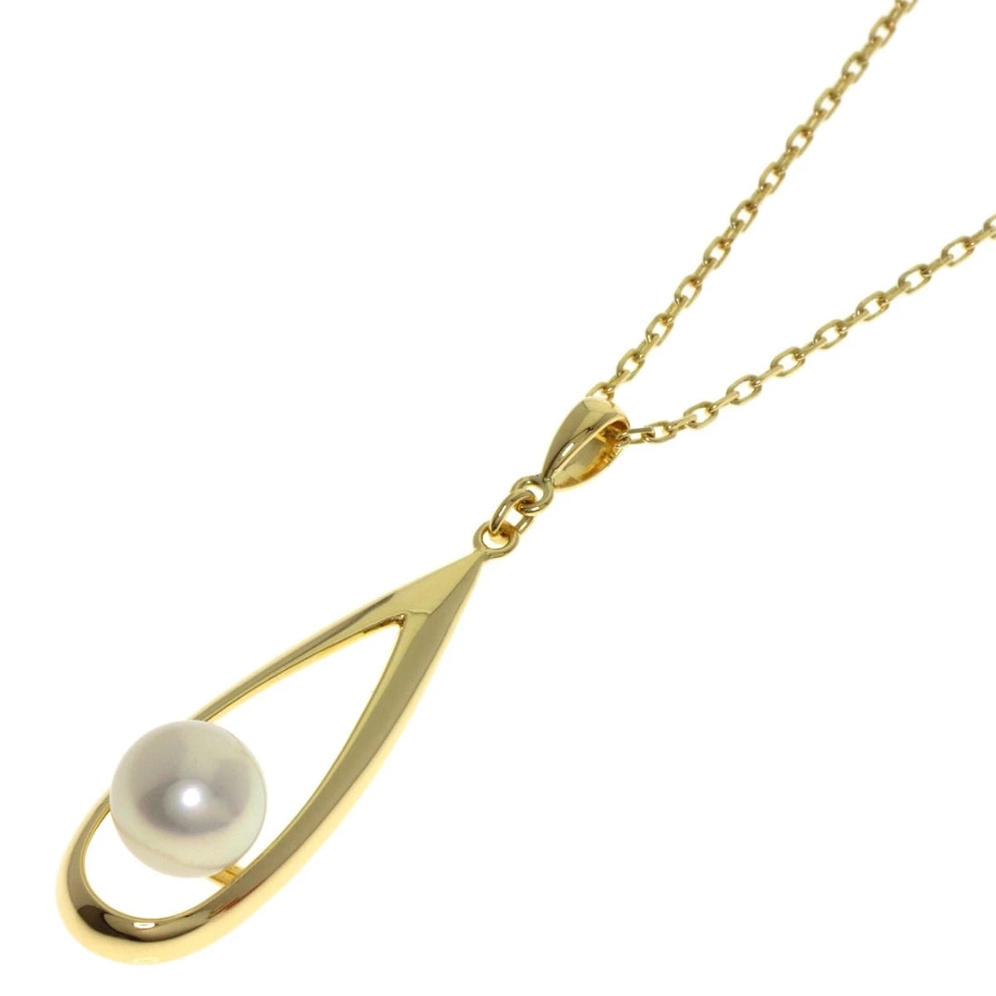 MIKIMOTO AKOYA PEARLNECKLACE K18 YELLOW GOLD: MIKIMOTO Akoya PearlNecklace K18 Yellow Gold Brand: MIKIMOTO Type: Necklace Material: K18 Yellow Gold Color: Gold Size: Stone Size:0.3inch/6.8mm Chain Length:15.7inch/40cm Chain Width:0.4inch/1.0m