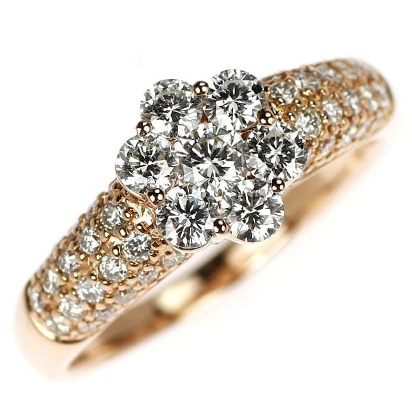 K18PG DIAMOND RING: K18PG Diamond Ring Brand: None Type: rings Material: K18PG Main Stone Natural Color: Pink gold Size: 9 US Accessories: None Accessories Notice: When purchasing pre-owned goods, please refe