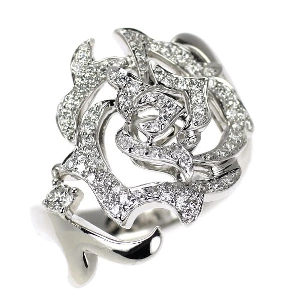 K18WG DIAMOND RING: K18WG Diamond Ring Brand: None Type: rings Material: K18WG Main Stone Natural Color: None Size: 6.75 - 7 US Accessories: None Accessories Notice: When purchasing pre-owned goods, please refer