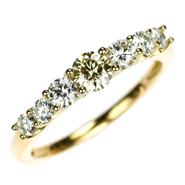 K18YG DIAMOND RING: K18YG diamond ring Brand: None Type: rings Material: K18YG Main Stone Natural Color: yellow gold Size: 6.25 - 6.5 US Accessories: None Accessories Notice: When purchasing pre-owned goods,