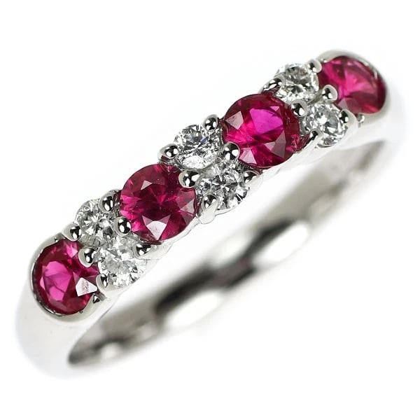 PT900 RUBY DIAMOND RING: Pt900 ruby diamond ring Brand: None Type: rings Material: Pt900 Main Stone Ruby Color: None Size: 5.5 - 5.75 US Accessories: None Accessories Notice: When purchasing pre-owned goods, pleas