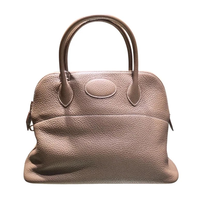 HERMES BOLIDE 31 T STAMP ETOUPE SHW TAURILLON LEATHER HANDBAG (1 of 12)