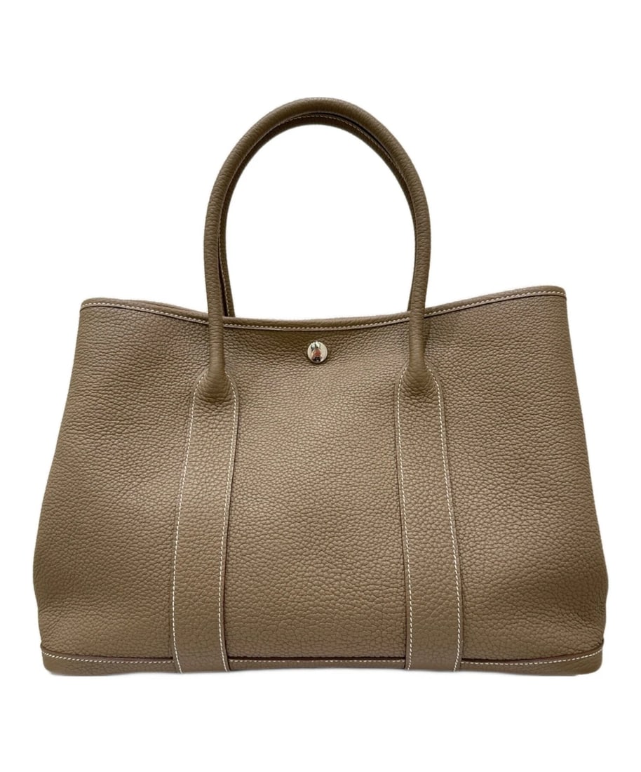 HERMES GARDEN PARTY PM T STAMP: HERMES Garden Party PM T Stamp Brand: HERMES Type: Handbag Material: Negonda Color: Etoupe Size: H:26.0cm / W:36.0cm / D:18.0cm [ Handle size ] 20.0cm Accessories: None Accessories Notice: