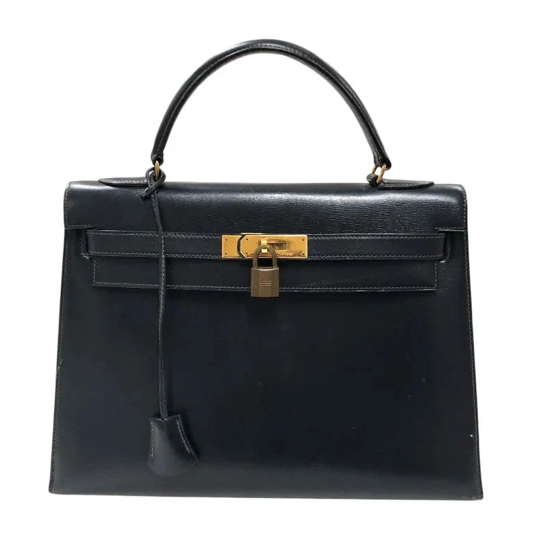 HERMES KELLY 32 SELLIER CIRCLE P STAMP BLUE: HERMES Kelly 32 Sellier Circle P Stamp Blue Brand: HERMES Type: Handbag Material: Box Calf Color: Blue Indigo/GD Hardware Size: W: 32cm / H: 23cm / D: 13cm Accessories: None Accessories