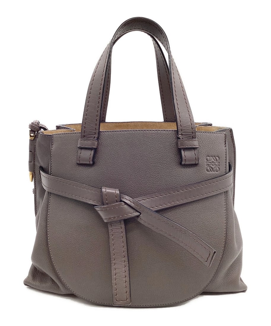 LOEWE GATE TOP HANDLE BAG: LOEWE Gate Top Handle Bag Brand: LOEWE Type: Handbag Material: Calf Leather Color: Brown Size: H:22cm / W:25cm / D:16cm [ Handle size ] 15cm Accessories: None Accessories Notice: When purc