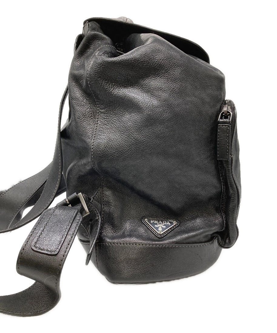 PRADA LEATHER BACKPACK - 4