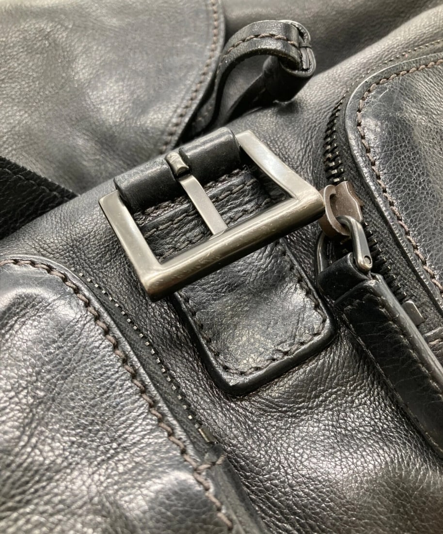 PRADA LEATHER BACKPACK - 8