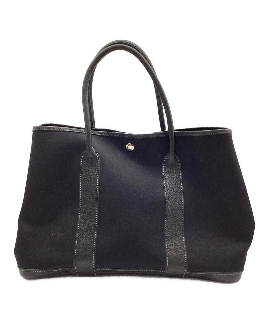 HERMES GARDEN PARTY PM: HERMES Garden Party PM Brand: HERMES Type: Handbag Material: Negonda Color: Black Size: H:26cm / W:37cm / D:19cm [ Handle size ] 13.5cm Accessories: None Accessories Notice: When purchasing