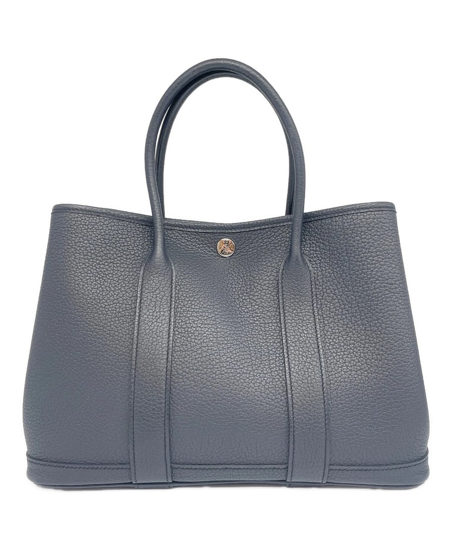 HERMES GARDEN PARTY TPM: HERMES Garden Party TPM Brand: HERMES Type: Handbag Material: Negonda Color: Blue Indigo Size: H:21.0cm / W:30.0cm / D:14.0cm [ Handle size ] 14.0cm Accessories: None Accessories Notice: When
