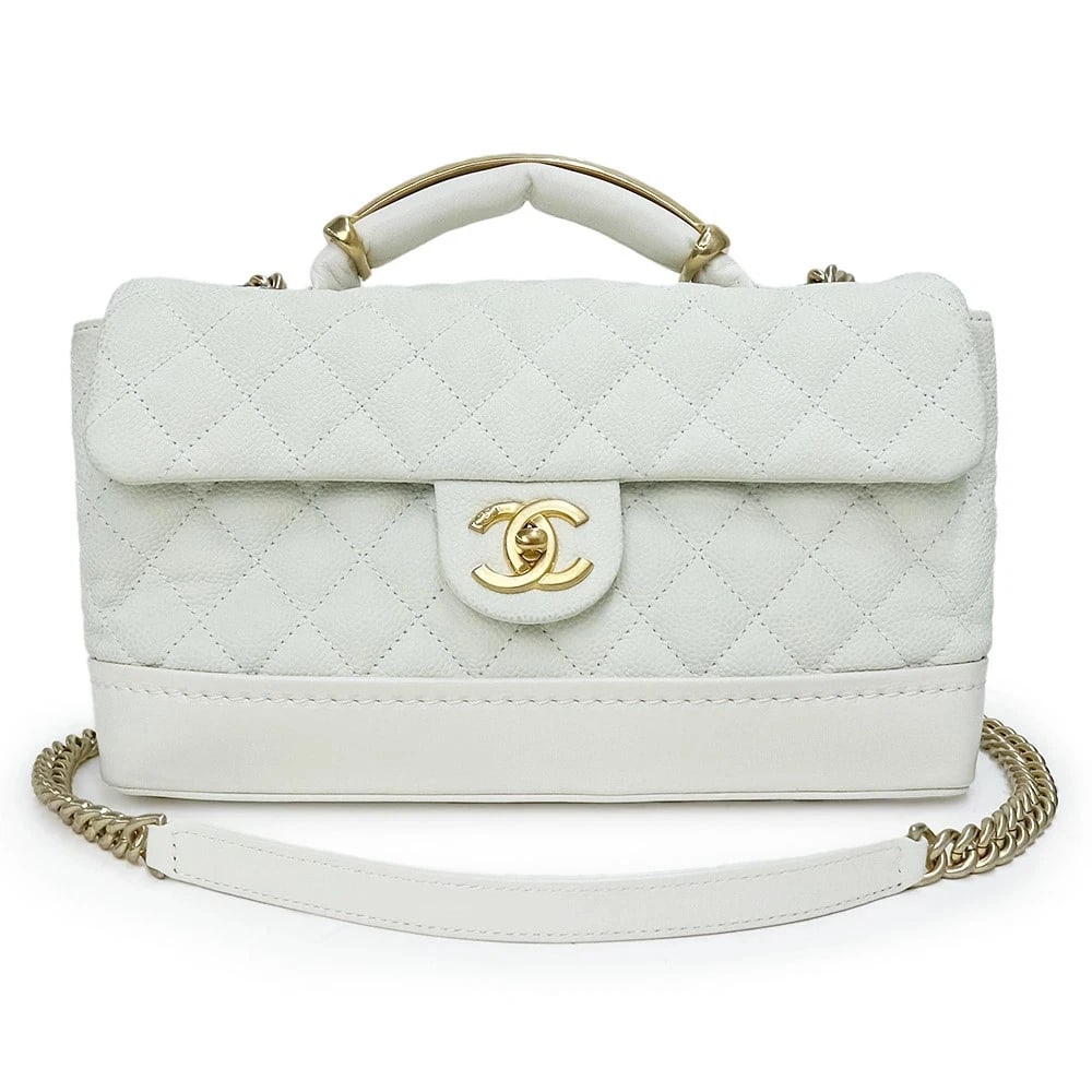 CHANEL COCO MARK MATELASSÉ WHITE (1 of 7)