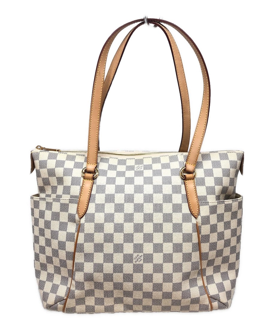 LOUIS VUITTON TOTE BAG: LOUIS VUITTON Tote Bag Brand: LOUIS VUITTON Type: Handbag Material: Cowhide Color: White X Navy Size: H:30cm / W:34cm / D:15cm [ Handle size ] 23cm Accessories: None Accessories Notice: When