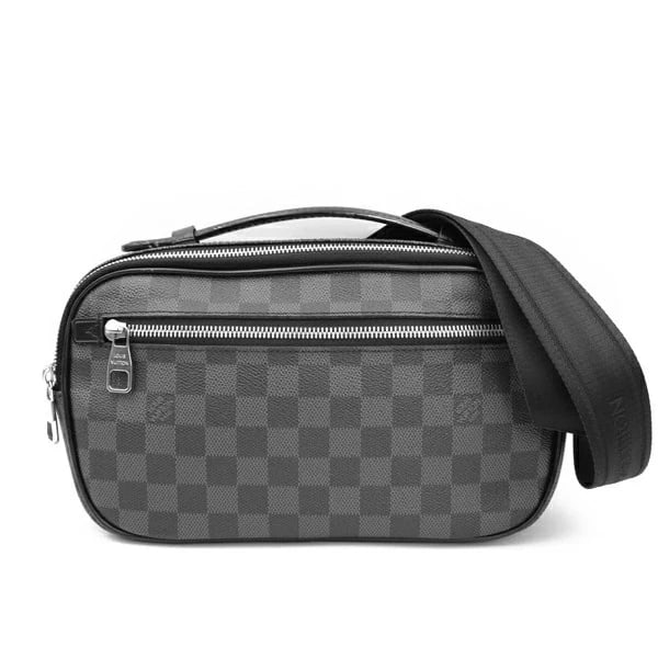 LOUIS VUITTON AMBRE DAMIER DAMIER GRAPHITE BLACK: Louis Vuitton Ambre Damier Damier Graphite Black Brand: Louis Vuitton Type: Handbag Material: Damier Graphite Color: Black Size: W:27cm × H:16.5cm × D:6cm / Shoulder length: 56?102cm 