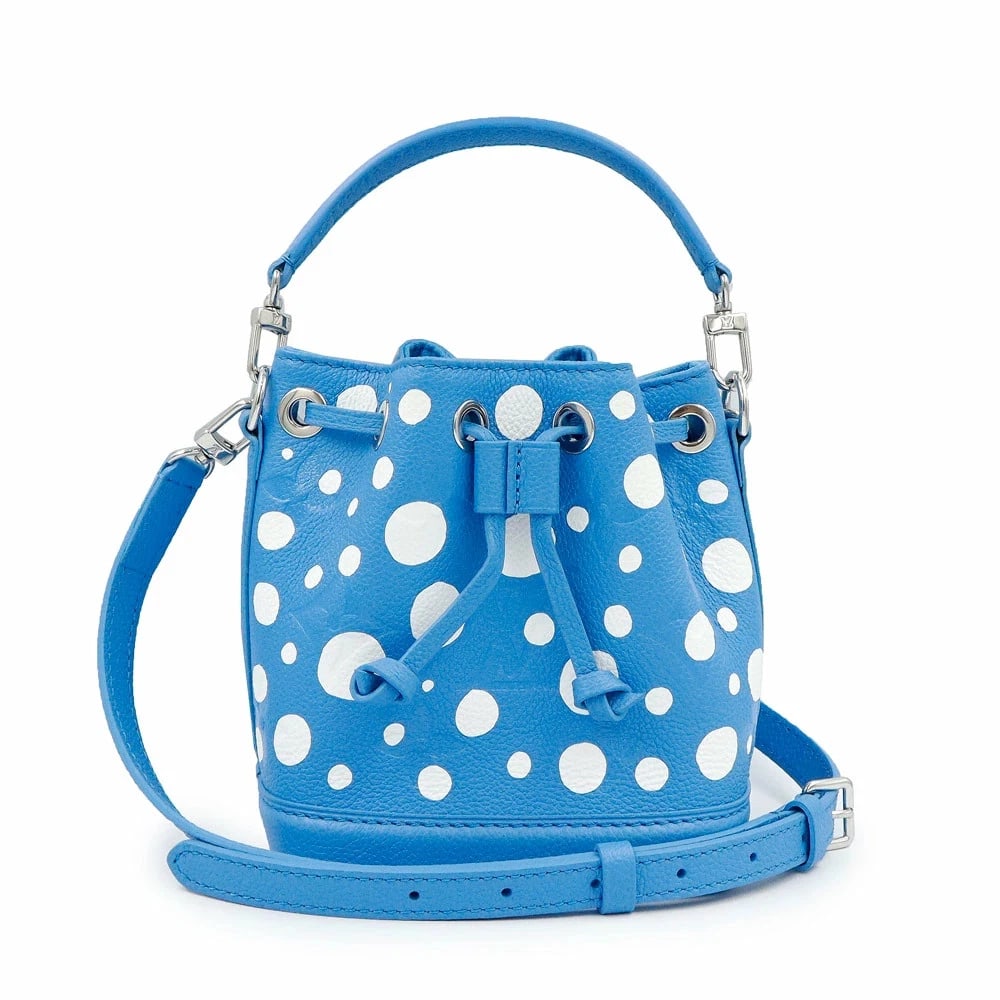 LOUIS VUITTON LV×YK INFINITY DOTS NANO NOE MONOGRAM EMPREINTE: LOUIS VUITTON LV×YK Infinity Dots Nano Noe Monogram Empreinte Brand: LOUIS VUITTON Type: Handbag Material: Monogram Empreinte Color: Blue Size: W: 13cm x H: 15cm x D: 10.5cm Handle: 24cm 