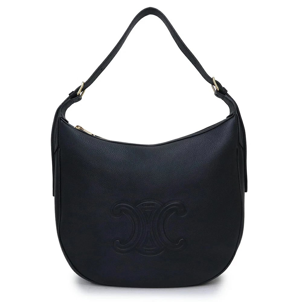 CELINE MEDIUM ELOISE TRIOMPHE TOTE BAG: CELINE Medium Eloise Triomphe Tote Bag Brand: CELINE Type: Handbag Material: Supple Calf Leather Color: Black Size: W: 30cm x H: 28cm x D: 8cm Handle: 44-62cm Accessories: None Accessories