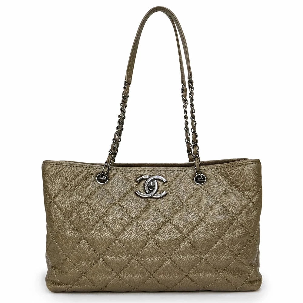 CHANEL MATELASSÉ COCO MARK TOTE BAG BRONZE METALLIC (1 of 7)