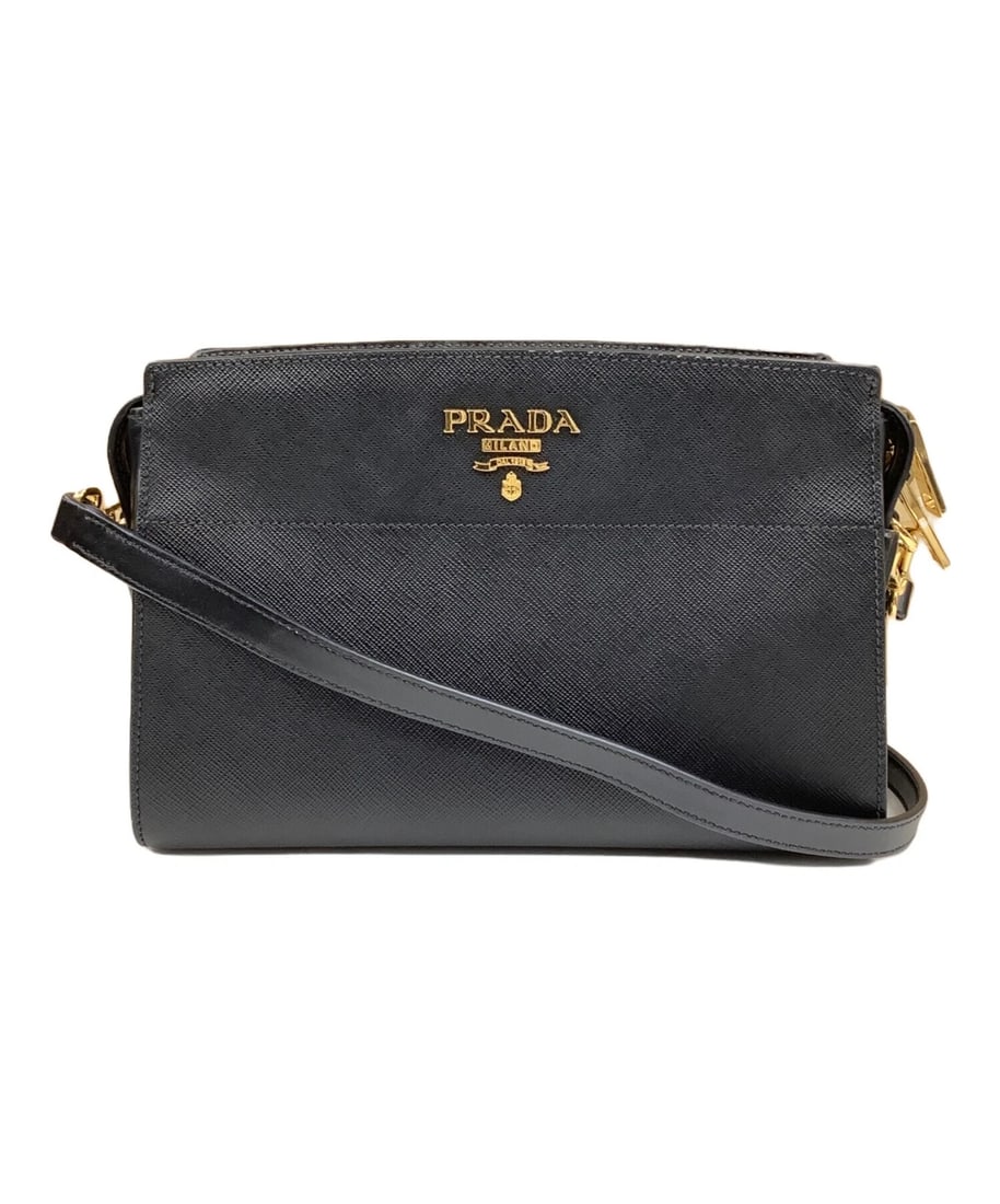 PRADA SAFFIANO SHOULDER BAG: PRADA Saffiano Shoulder Bag Brand: PRADA Type: Handbag Material: none Color: none Size: H:17cm / W:24cm / D:9cm Accessories: None Accessories Notice: When purchasing pre-owned goods, pleas