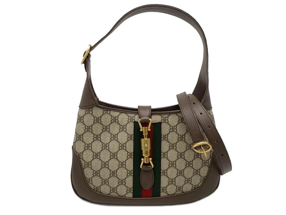 BALENCIAGA GUCCI CANVAS LEATHER EBONY: Balenciaga Gucci Canvas Leather Ebony Brand: Balenciaga Type: Handbag Material: Canvas / Leather Beige / Ebony Color: none Size: W 27.5× H 19× G 5cm / Handle: Length: 39?44cm Accessories: