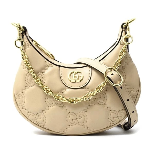 GUCCI GG MARMONT MATELASSÉ MINI BAG BEIGE (1 of 6)