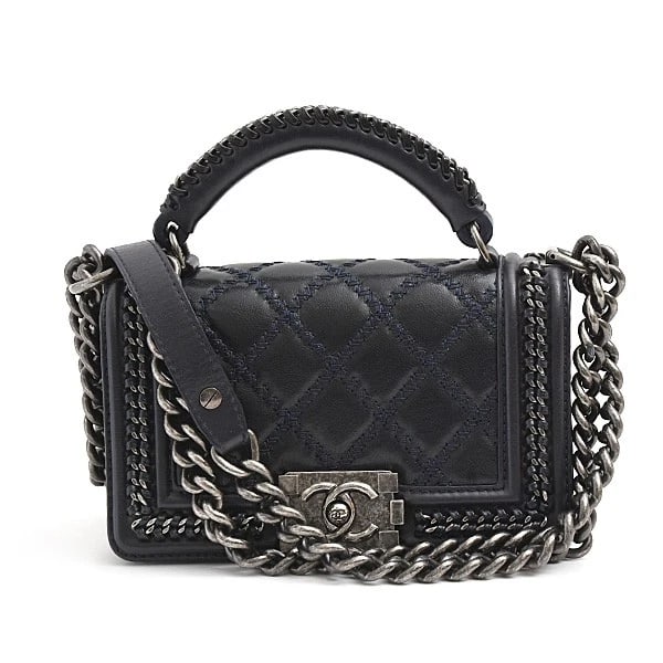 CHANEL BOY CHANEL TOP HANDLE CHAIN SHOULDER BAG (1 of 7)