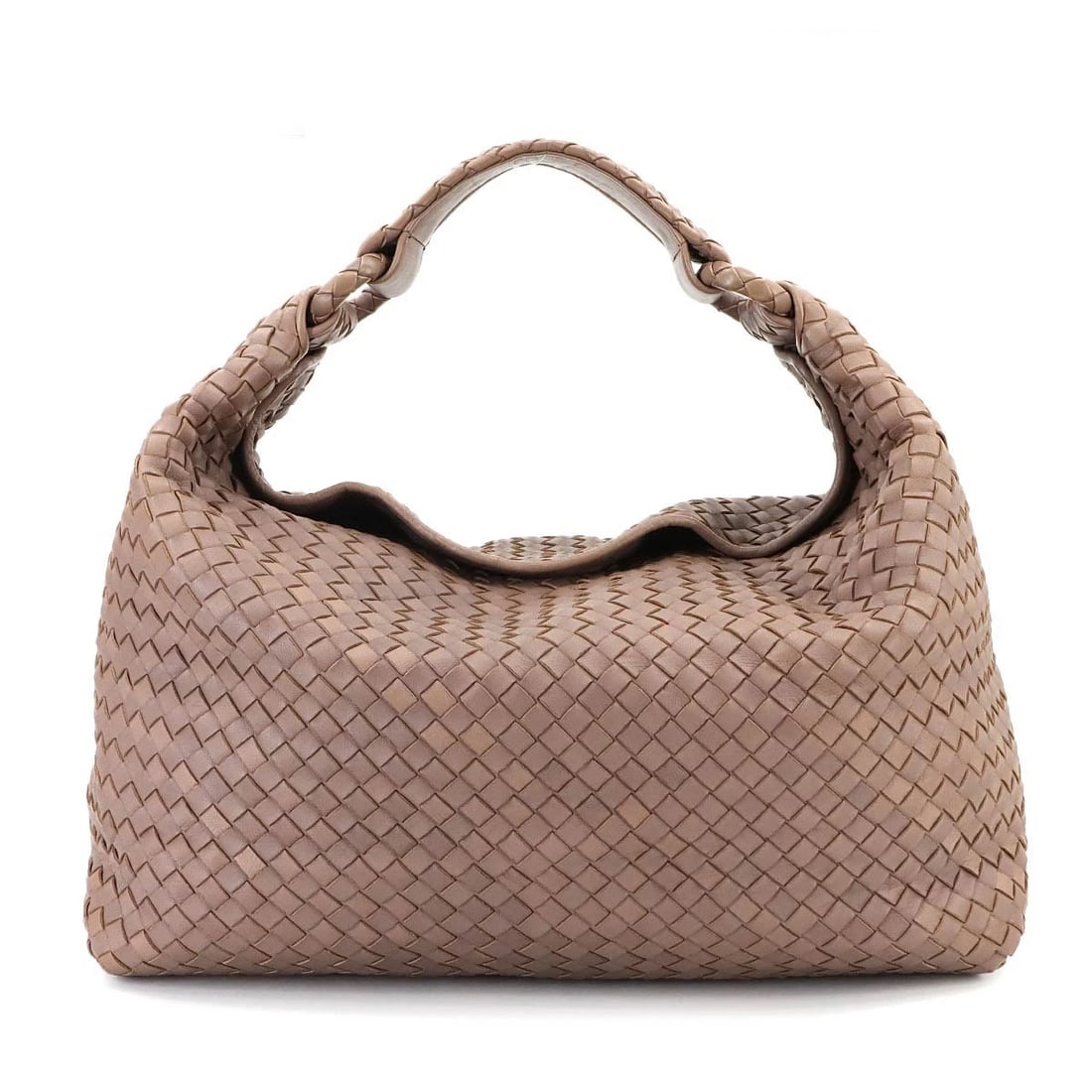 BOTTEGA VENETA INTRECCIATO SHOULDER BAG LEATHER BROWN (1 of 8)
