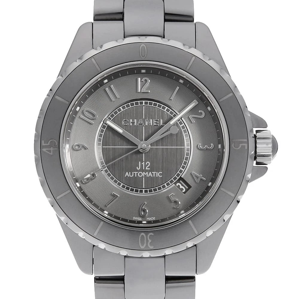 CHANEL J12 CHROMATIC WATCH: CHANEL J12 Chromatic Watch Brand: CHANEL Type: Wrist watch Material: Band Material Ceramic, Case Material Titanium ceramic Color: Dial Color Gray Size: Band Size 17.5cm (6.9inch), Case Size Case:W