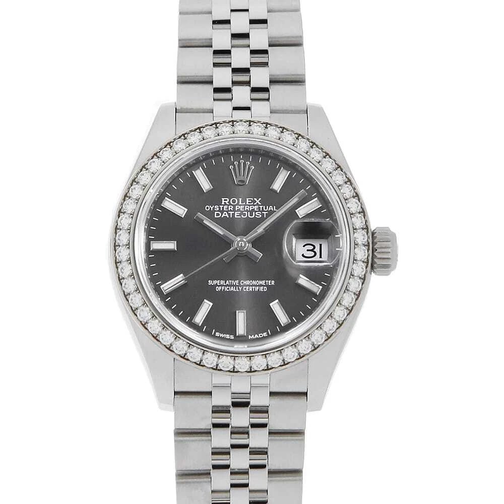 ROLEX DATEJUST BEZEL DIAMOND DARK GRAY JUBILEE BRACELET WATCH: ROLEX datejust bezel diamond Dark gray jubilee braceletWatch Brand: ROLEX Type: Wrist watch Material: Band Material Stainless Steel, Case Material Stainless Steel Color: Dial Color Dark Gray 