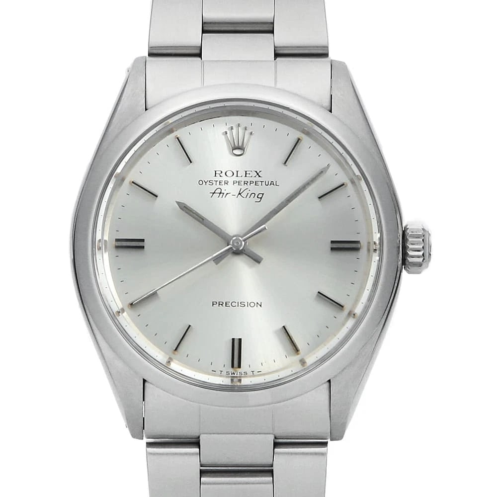ROLEX AIR KING SILVER BAR ALL TRITIUM ANTIQUE WATCH: ROLEX Air king Silver Bar All Tritium antiqueWatch Brand: ROLEX Type: Wrist watch Material: Band Material Stainless Steel, Case Material Stainless Steel Color: Dial Color Silver Size: Band