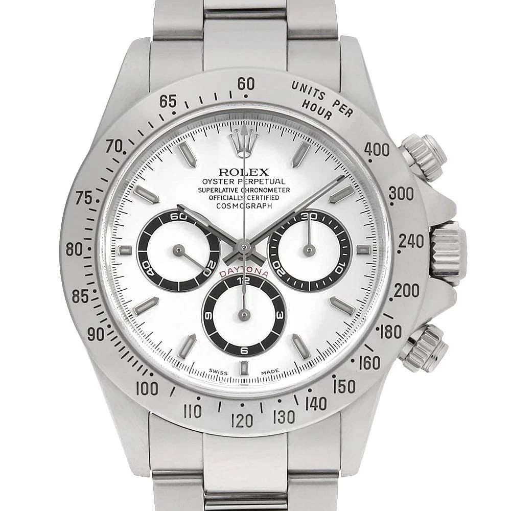 ROLEX COSMOGRAPH DAYTONA WHITE WATCH: ROLEX Cosmograph Daytona white, Watch Brand: ROLEX Type: Wrist watch Material: Band Material Stainless Steel, Case Material Stainless Steel Color: Dial Color White Size: Band Size 18cm (7.1inch),