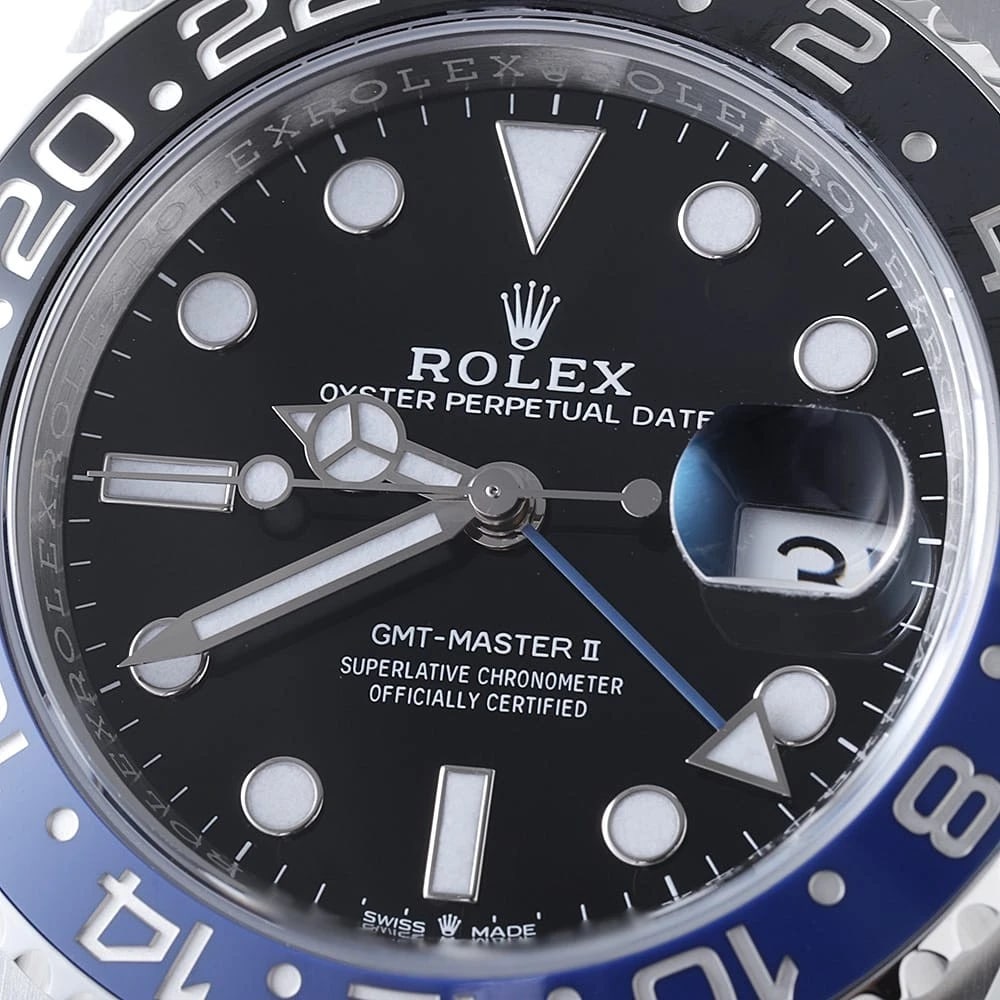 ROLEX GMT MASTER II BLACK OYSTER BRACELET WATCH - 6