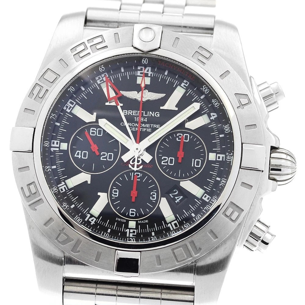 BREITLING CHRONOMAT GMT LIMITED DATE AUTOMATIC WATCH: BREITLING Chronomat GMT Limited Date Automatic Watch Brand: BREITLING Type: Wristwatch Material: Band Material Stainless Steel, Case Material Stainless Steel Color: Band Color Silver, Case