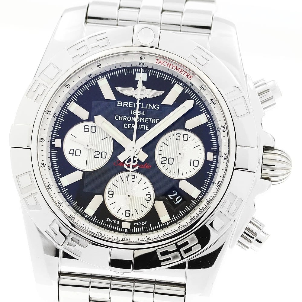 BREITLING CHRONOMAT CHRONOGRAPH AUTOMATIC WATCH: BREITLING Chronomat Chronograph Automatic Watch Brand: BREITLING Type: Wristwatch Material: Band Material Stainless Steel, Case Material Stainless Steel Color: Band Color Silver, Case Color