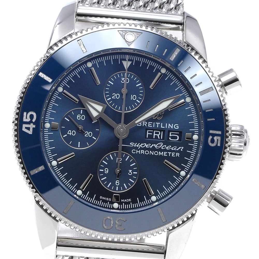 BREITLING SUPEROCEAN CHRONOGRAPH AUTOMATIC WATCH: BREITLING Superocean Chronograph Automatic Watch Brand: BREITLING Type: Wristwatch Material: Band Material Stainless Steel, Case Material Stainless Steel Color: Band Color Silver, Case Color