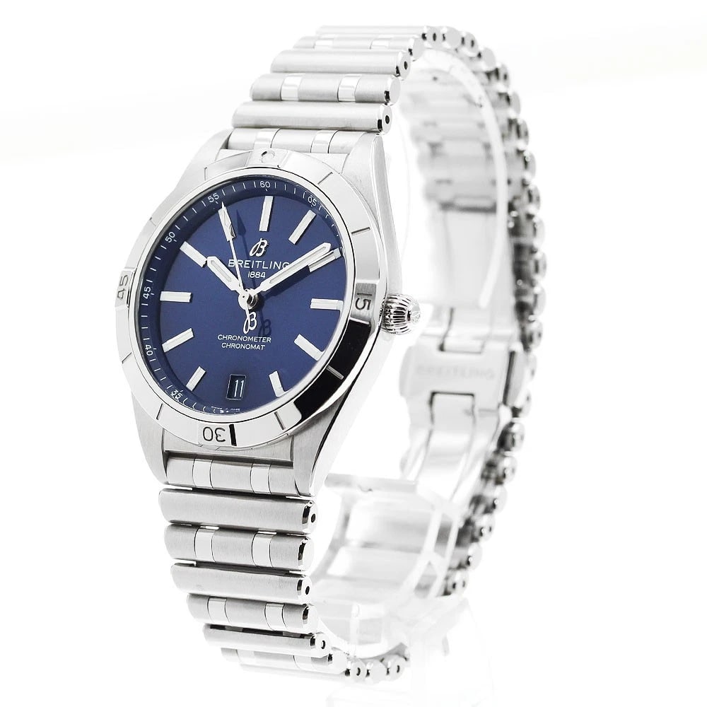 BREITLING CHRONOMAT AUTOMATIC NAVY DIAL AUTOMATIC WATCH - 2