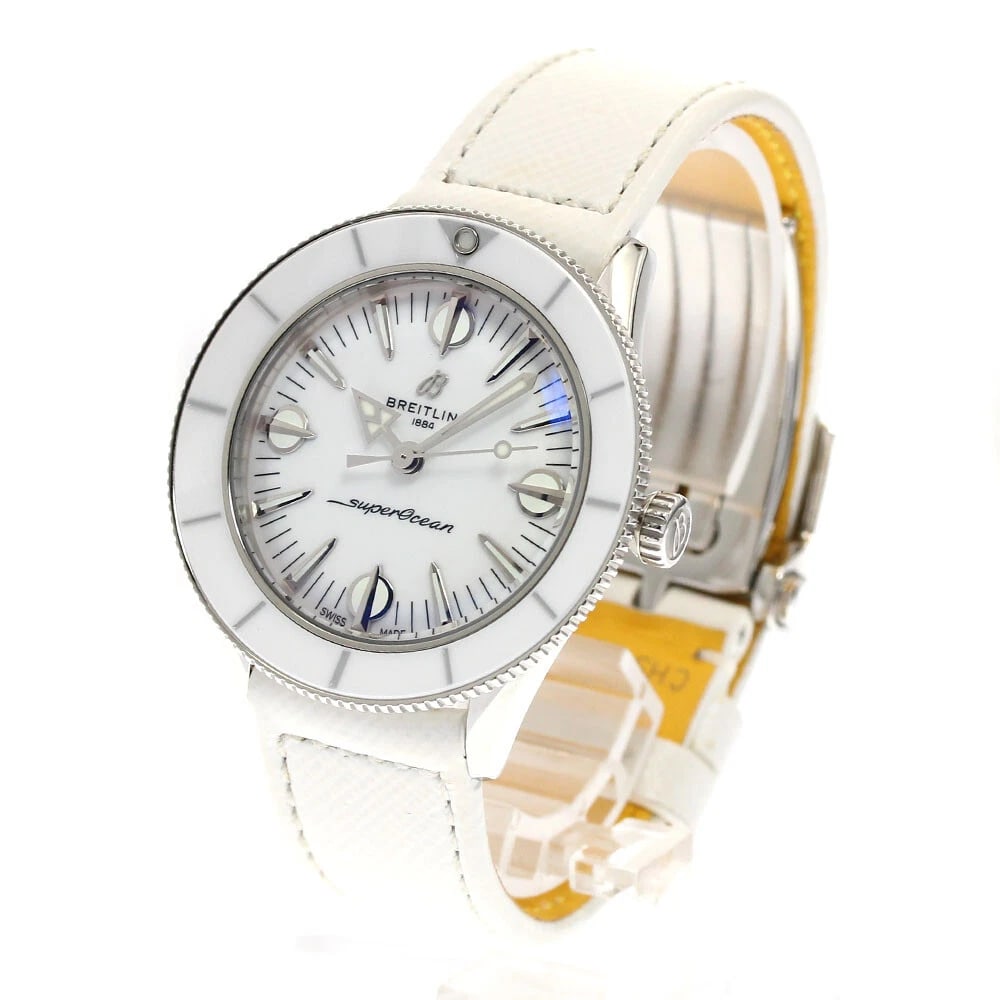 BREITLING SUPER WHITE DIAL AUTOMATIC WATCH - 2