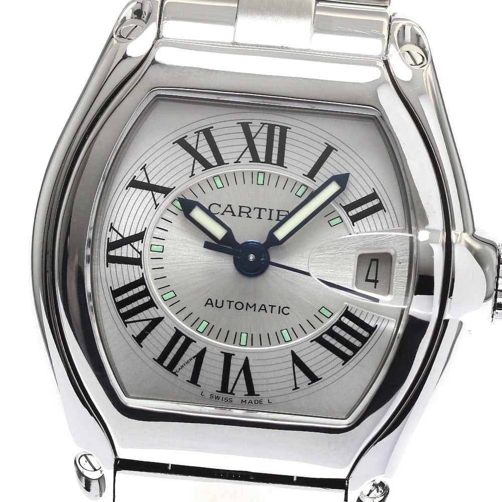 CARTIER ROADSTER SILVER DIAL AUTOMATIC WATCH: CARTIER Roadster Silver Dial Automatic Watch Brand: CARTIER Type: Wristwatch Material: Band Material Stainless Steel, Case Material Stainless Steel Color: Band Color Silver, Case Color Silver,