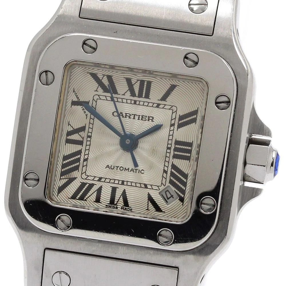 CARTIER SANTOS GALBEE SILVER DIAL AUTOMATIC WATCH: CARTIER Santos Galbee Silver Dial Automatic Watch Brand: CARTIER Type: Wristwatch Material: Band Material Stainless Steel, Case Material Stainless Steel Color: Band Color Silver, Case Color Silver,