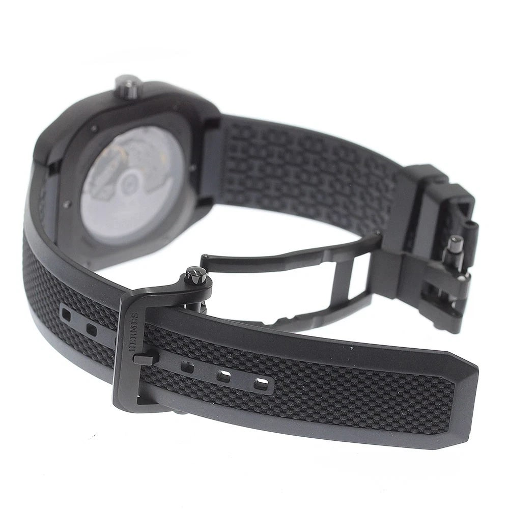 HERMES BLACK DIAL AUTOMATIC WATCH - 4