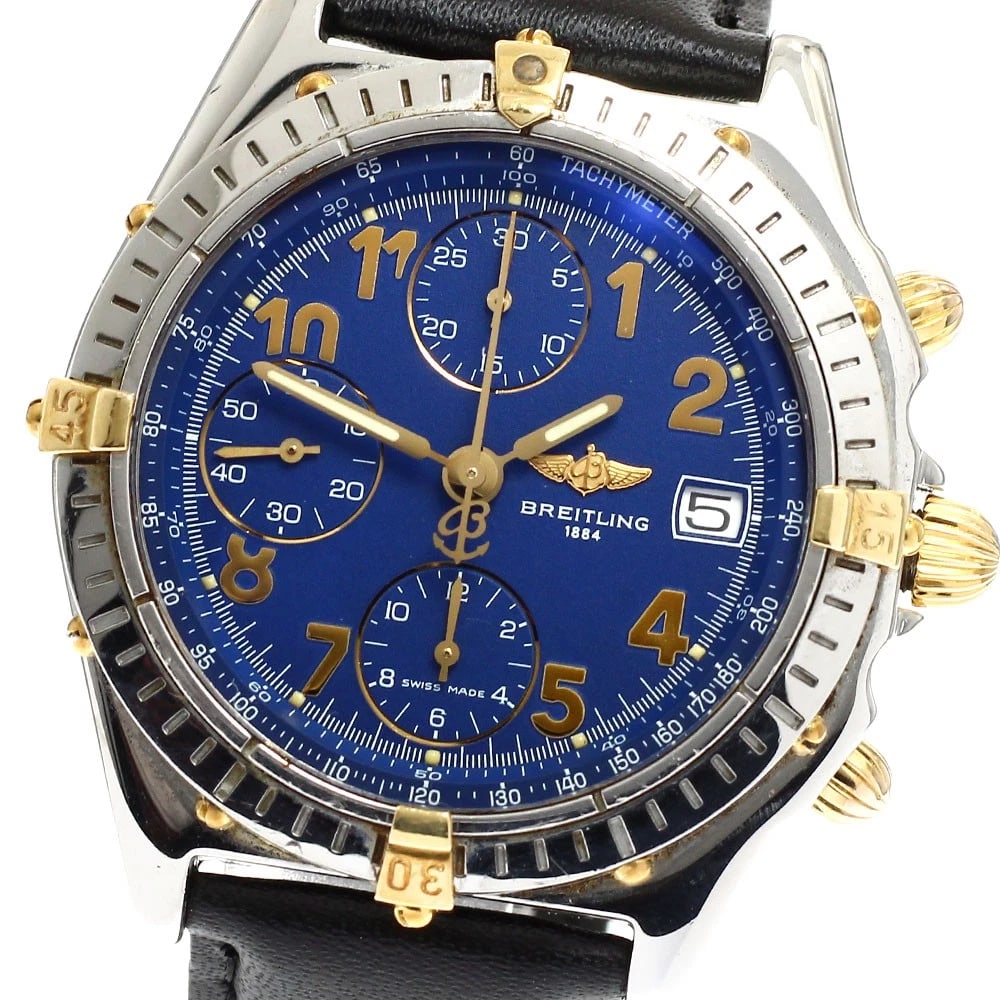 BREITLING CHRONOMAT BICOLOR NAVY DIAL AUTOMATIC WATCH (1 of 2)