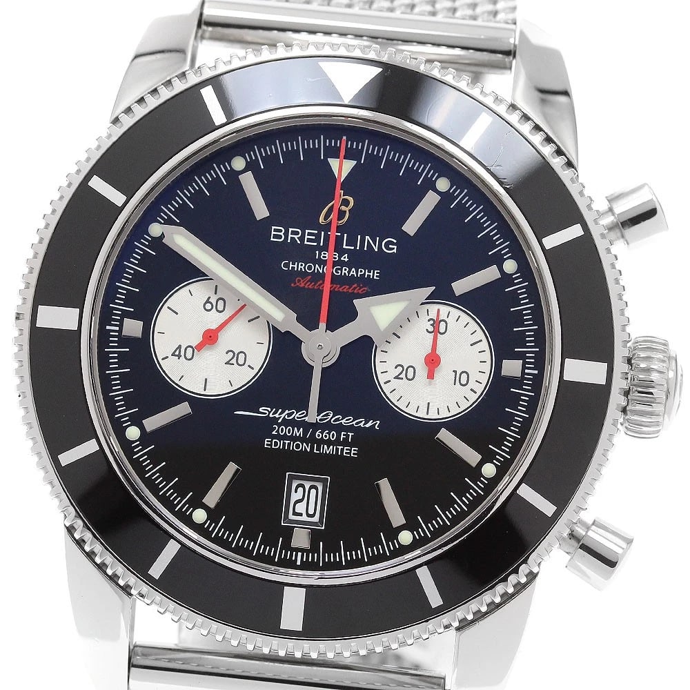 BREITLING SUPEROCEAN HERITAGE CHRONOGRAPH AUTOMATIC WATCH: BREITLING Superocean Heritage Chronograph Automatic Watch Brand: BREITLING Type: Wristwatch Material: Band Material Stainless Steel, Case Material Stainless Steel Color: Band Color Silver, Case Col