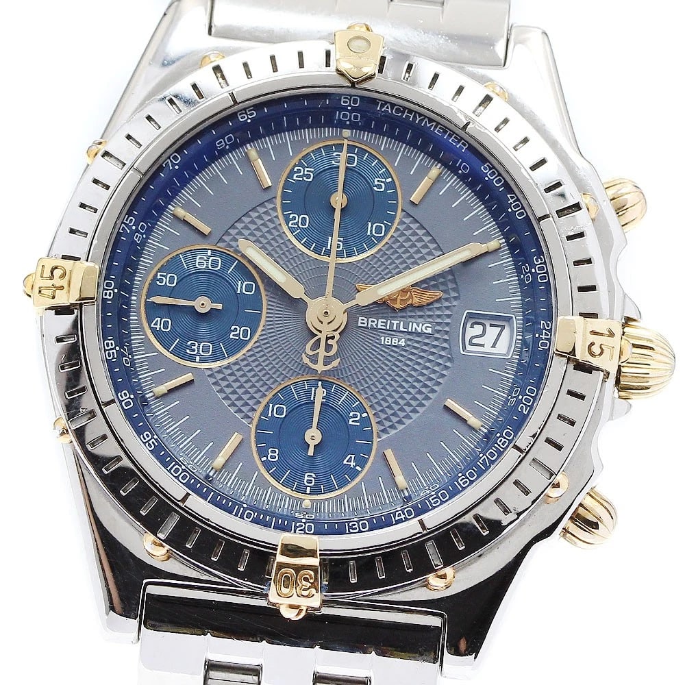 BREITLING CHRONOMAT DATE GRAY DIAL AUTOMATIC WATCH: BREITLING Chronomat Date gray Dial Automatic Watch Brand: BREITLING Type: Wristwatch Material: Band Material Stainless Steel, Case Material Stainless Steel/YG Color: Band Color Silver, Case