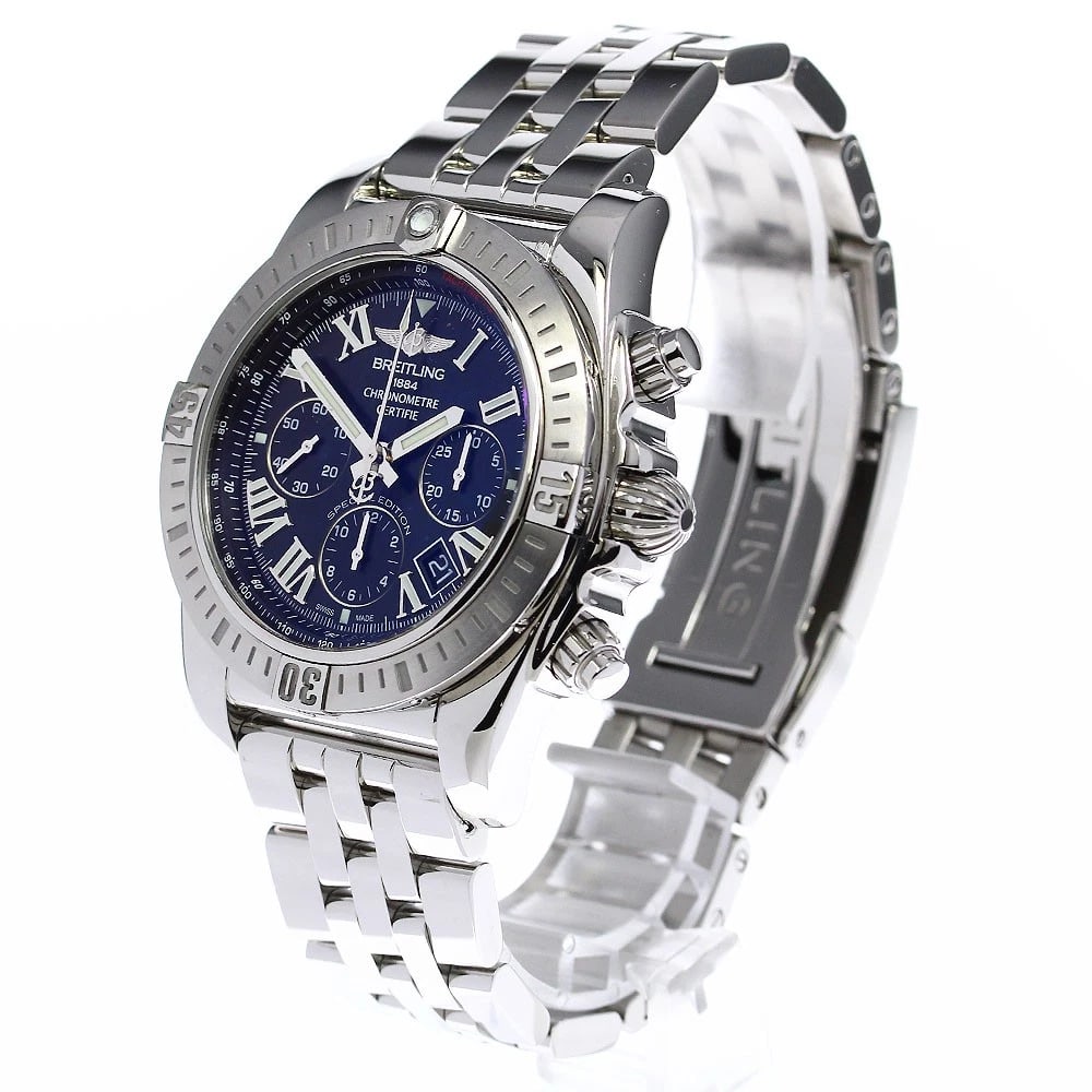 BREITLING CHRONOMAT BLACK DIAL AUTOMATIC WATCH - 2