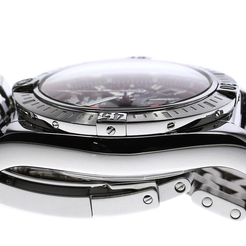 BREITLING CHRONOMAT BLACK DIAL AUTOMATIC WATCH - 4