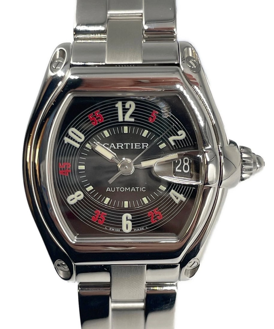 CARTIER ROADSTER WATCH: Cartier Roadster Watch Brand: Cartier Type: Wrist watch Material: Band Material SS, Case Material SS Color: Dial Color Black/Black Dial Size: Case size Dial size 36.5mm × 45.0mm Case Size